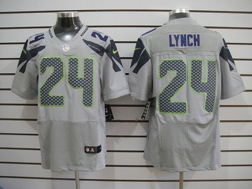 Nike Seahawks #24 Marshawn Lynch Grey Alternate Men's Stitched NFL Vapor Untouchable Elite Jersey - Click Image to Close